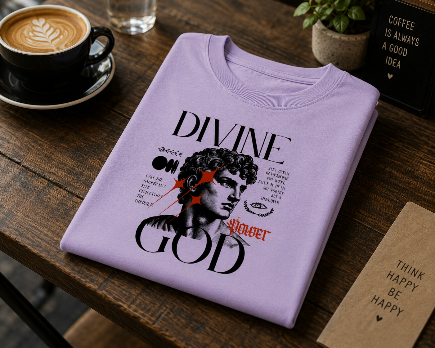 Divine God Grunge Graphic T-Shirt