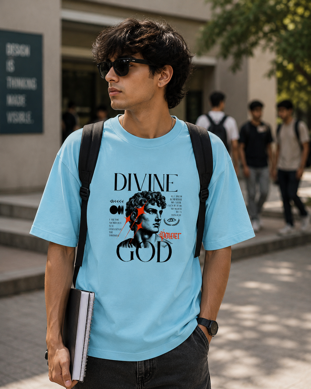 Divine God Grunge Graphic T-Shirt