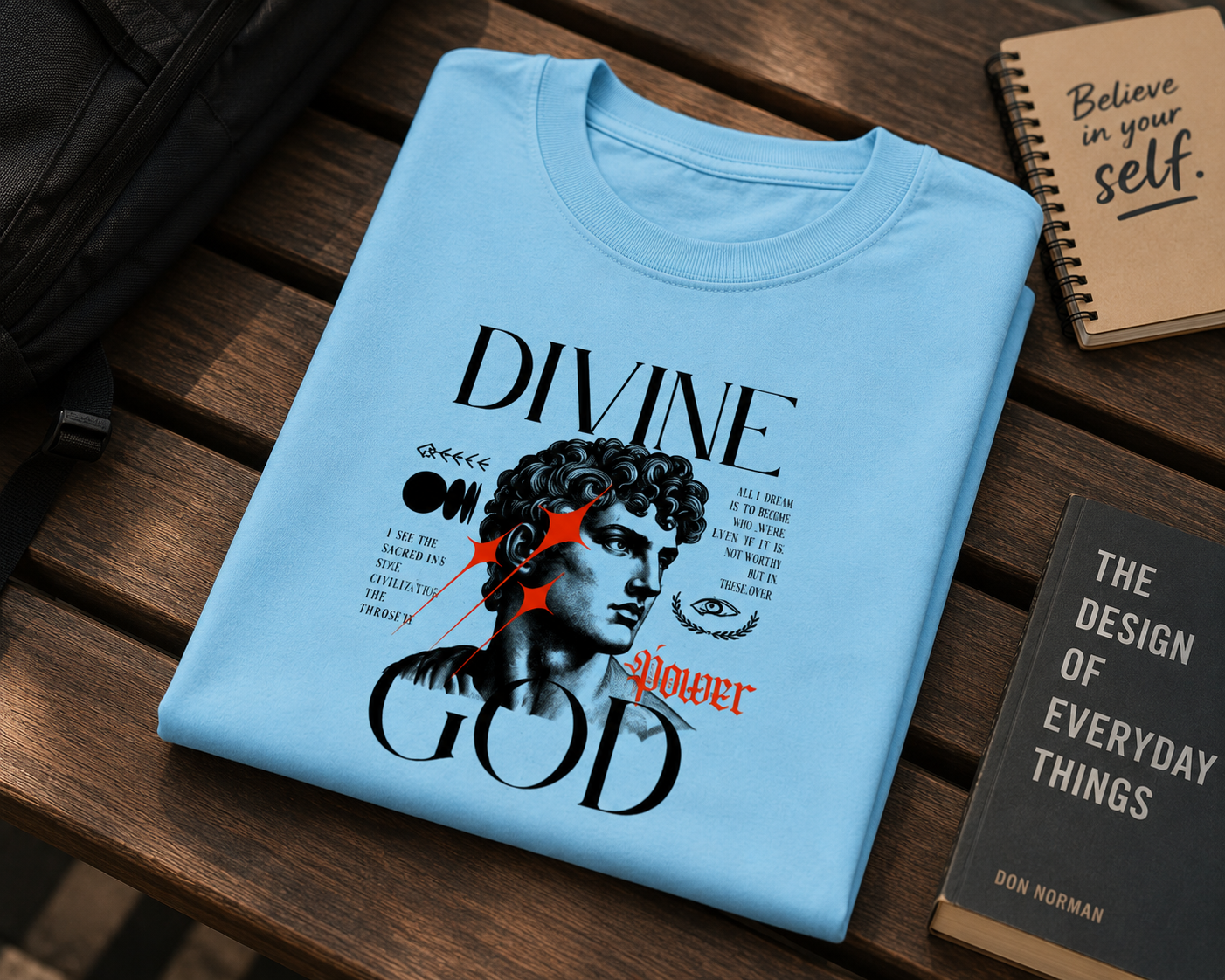 Divine God Grunge Graphic T-Shirt