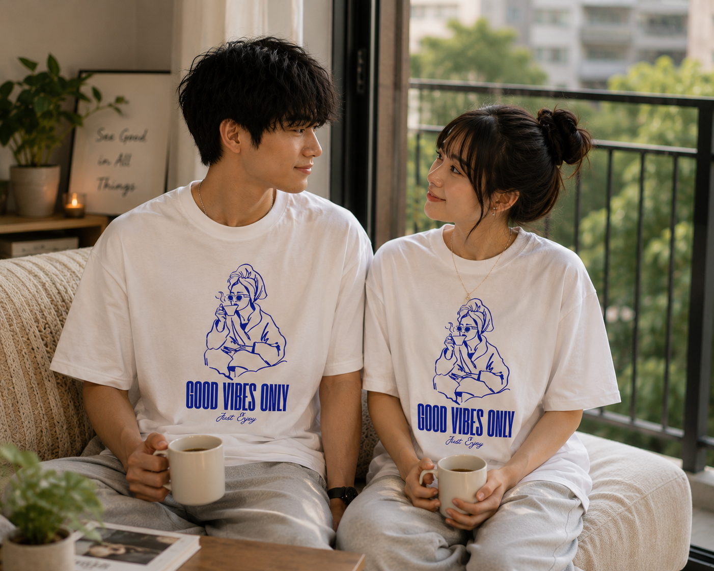 Good Vibes Only Minimal Graphic T-Shirt