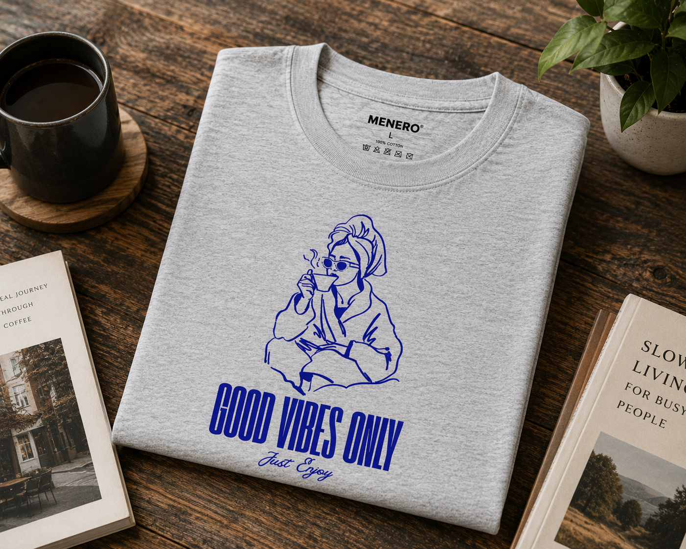 Good Vibes Only Minimal Graphic T-Shirt