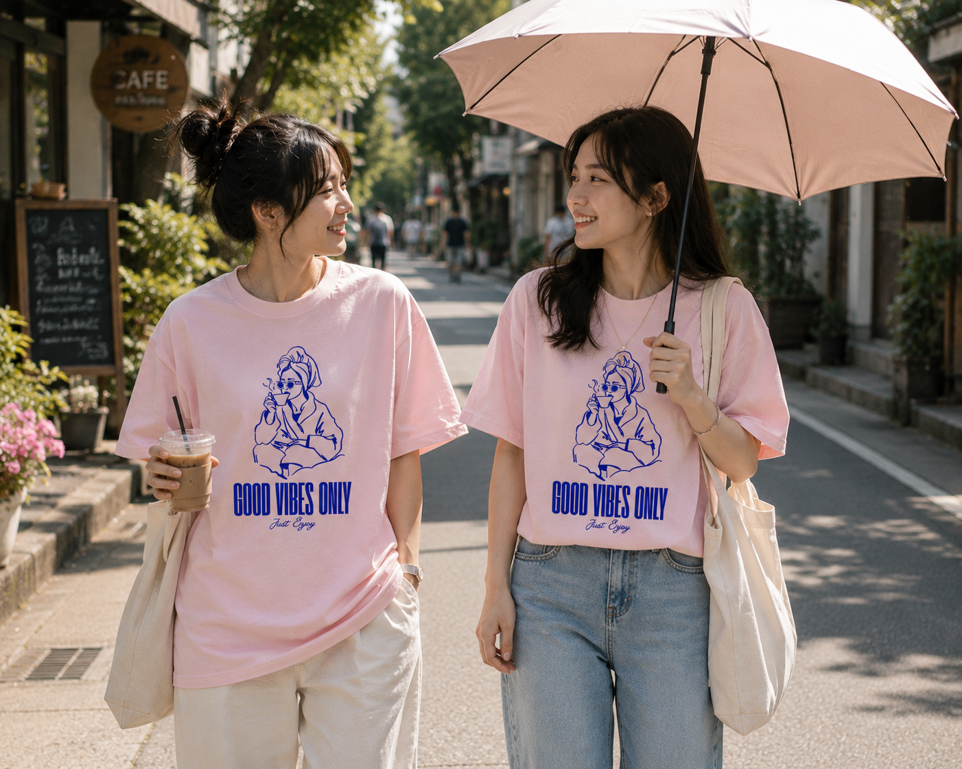 Good Vibes Only Minimal Graphic T-Shirt