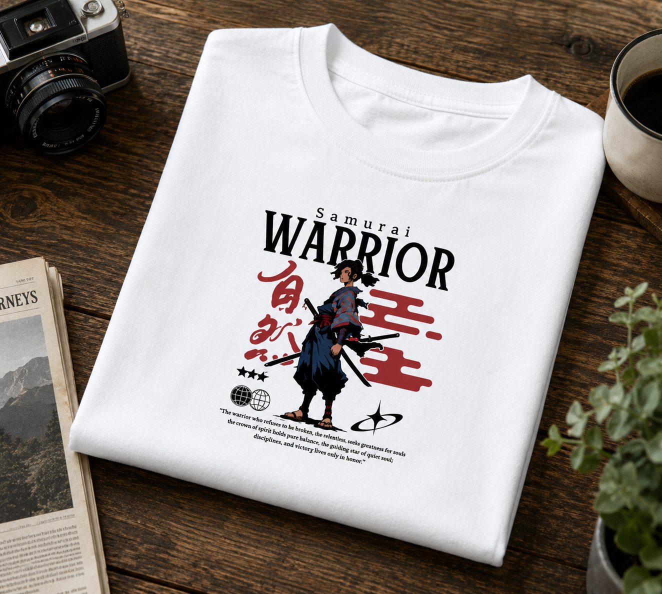 Samurai Maximalist Graphic T-Shirt