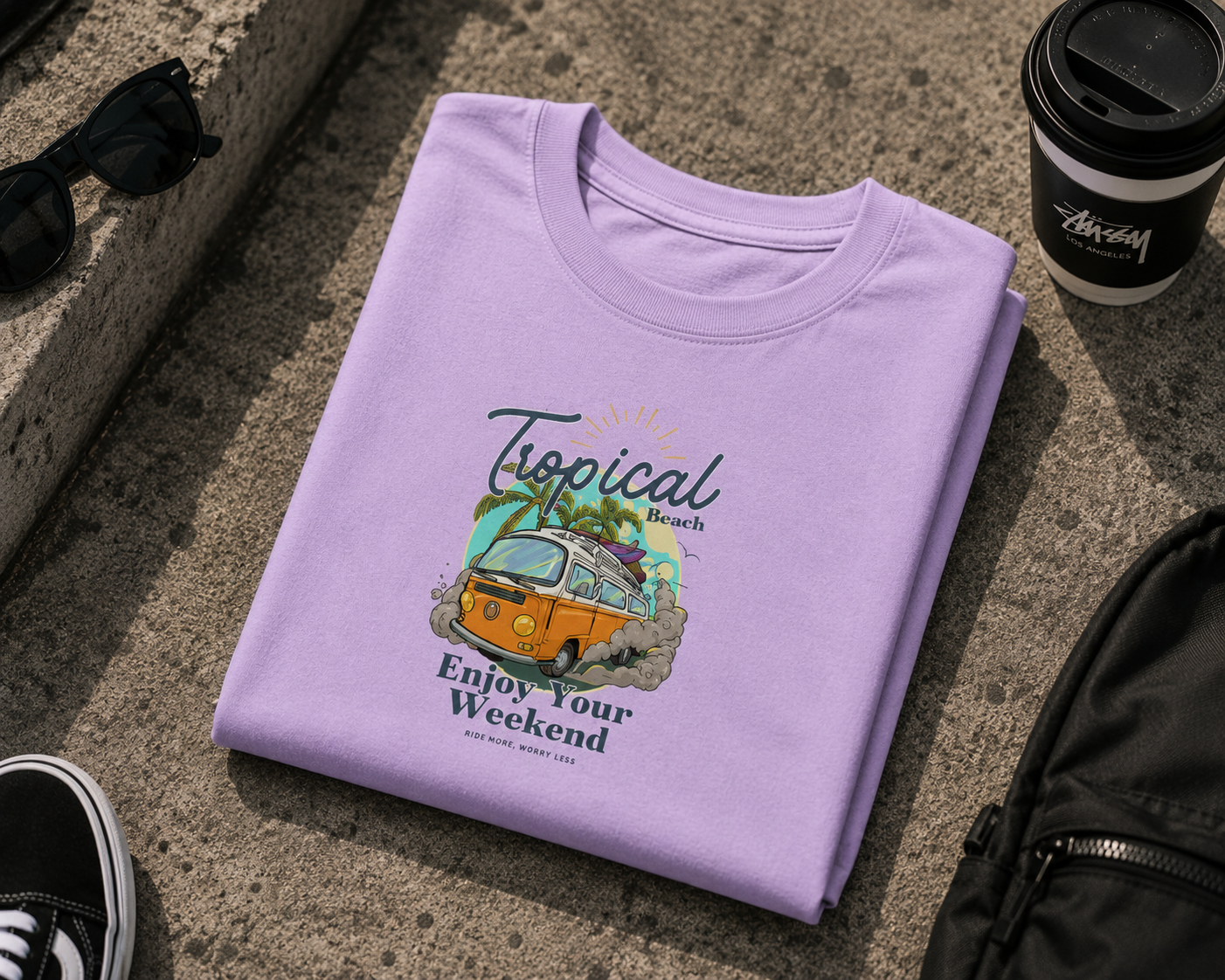 Enjoy Your Weekend Beach Graphic T-Shirt