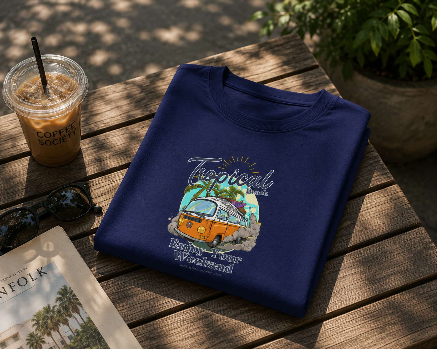 Enjoy Your Weekend Beach Graphic T-Shirt
