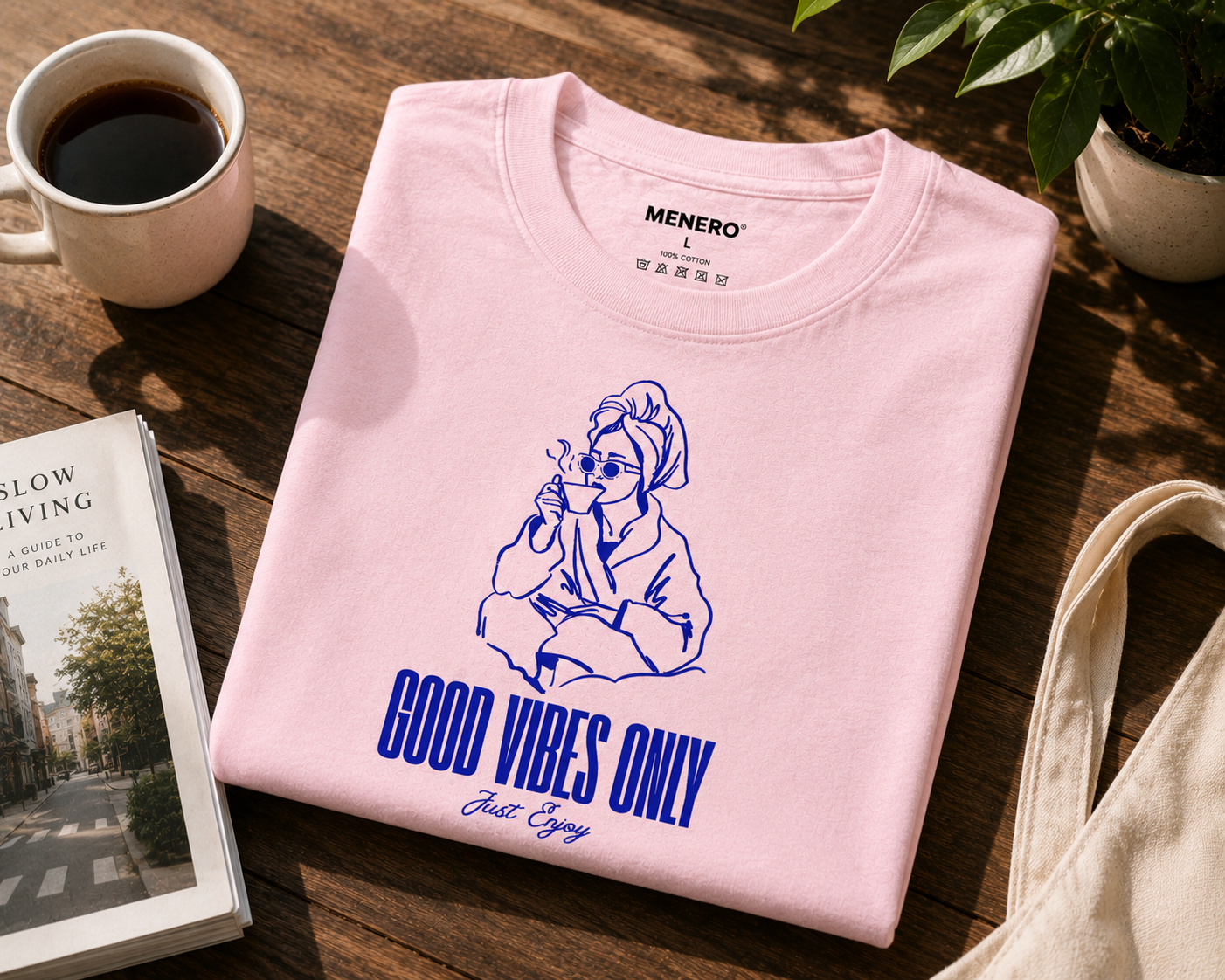 Good Vibes Only Minimal Graphic T-Shirt