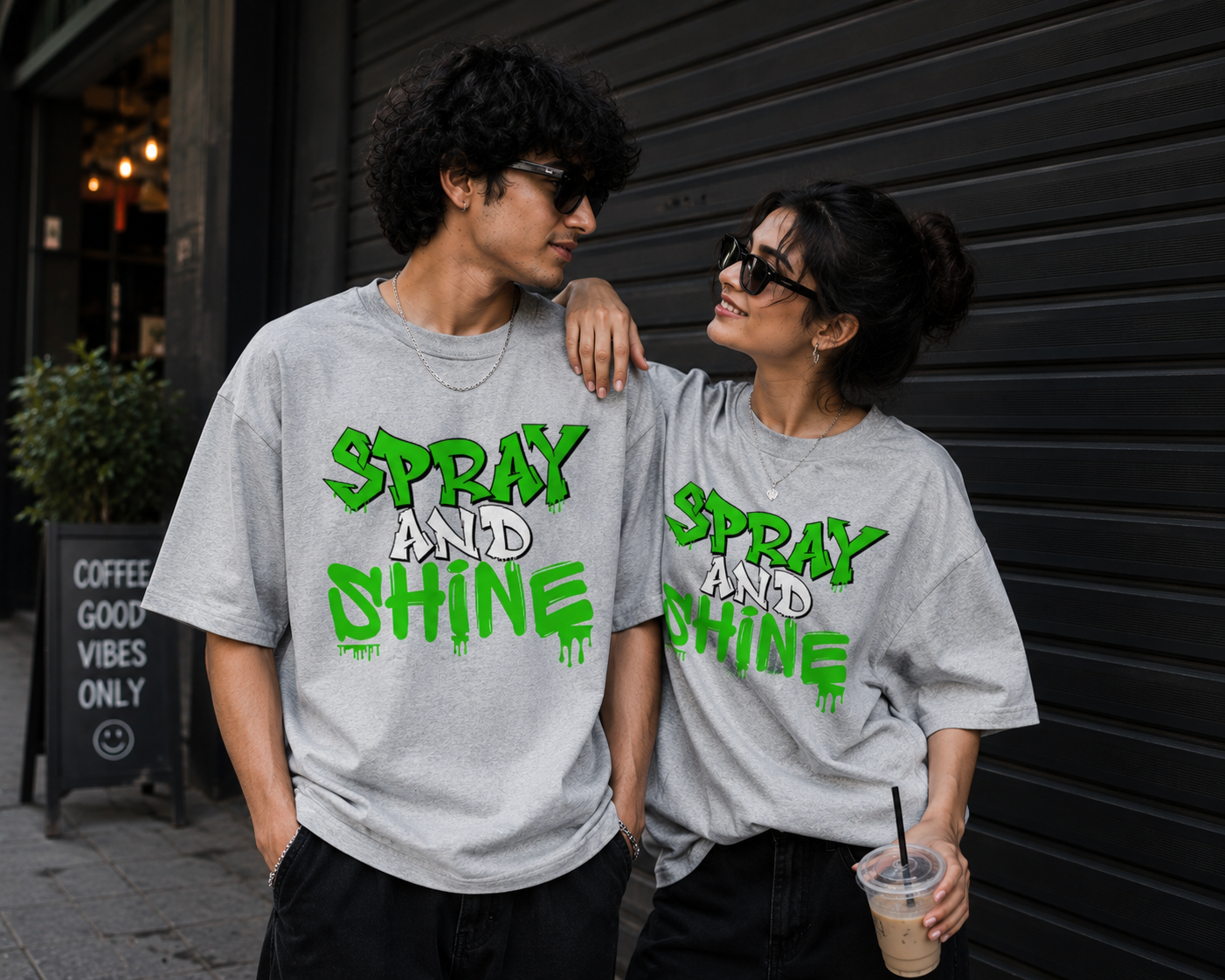 Spray & Shine Graphic Oversized T-Shirt