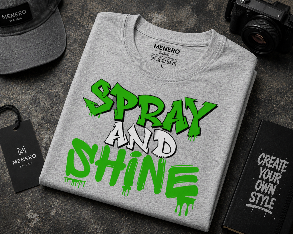 Spray & Shine Graphic Oversized T-Shirt