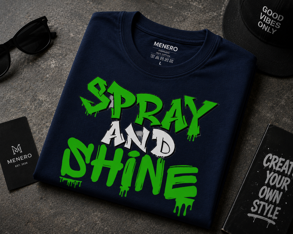 Spray & Shine Graphic Oversized T-Shirt