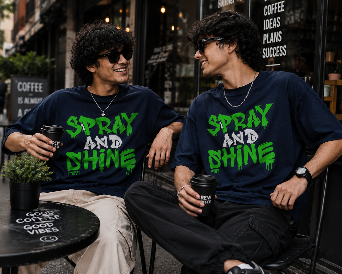 Spray & Shine Graphic Oversized T-Shirt