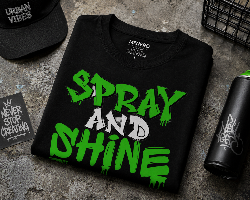 Spray & Shine Graphic Oversized T-Shirt