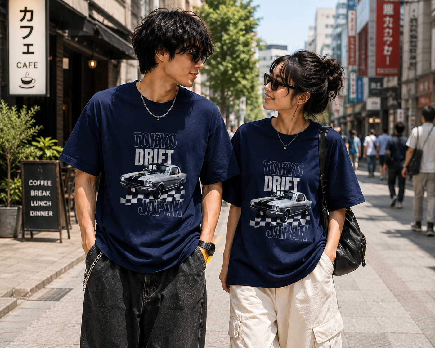 Tokyo Drift Retro Car Graphic T-Shirt