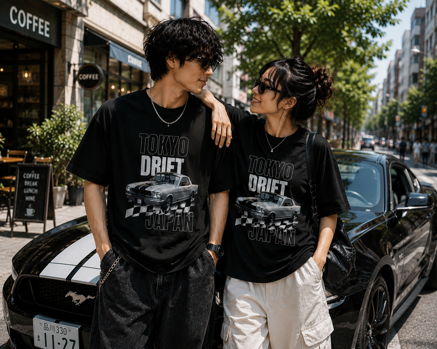 Tokyo Drift Retro Car Graphic T-Shirt