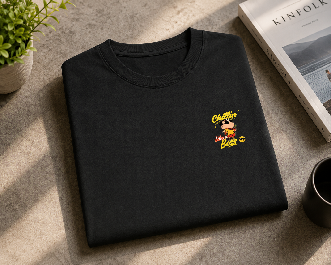 Chillin' Like a Boss Graphic Oversized T-Shirt