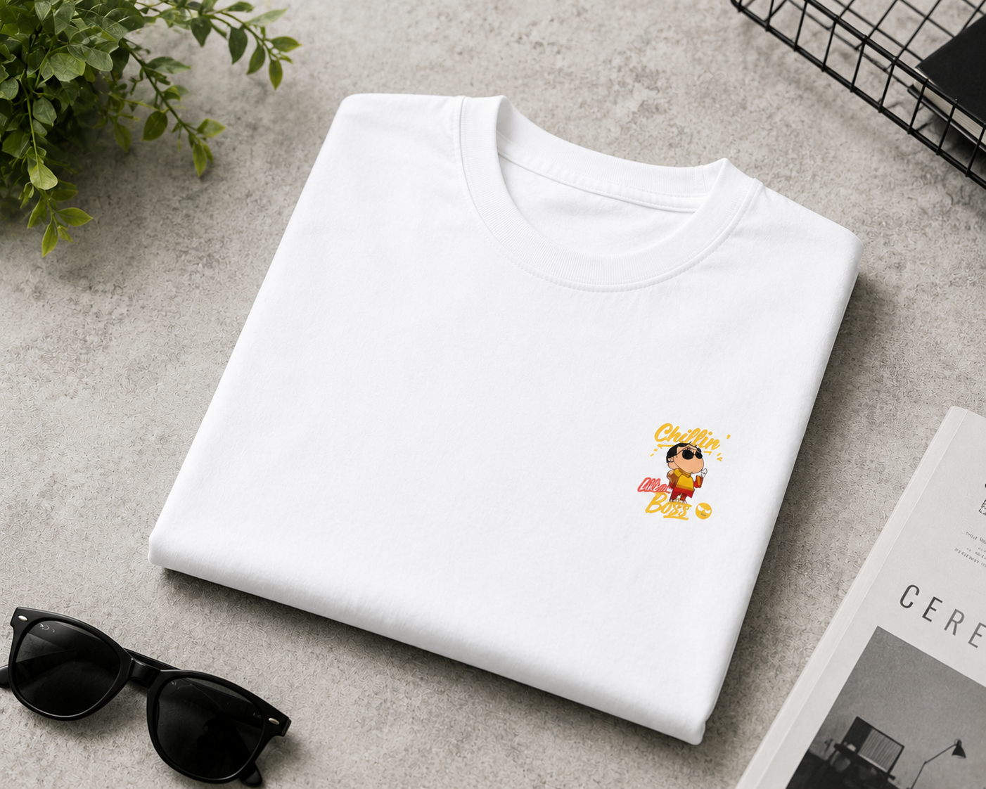 Chillin' Like a Boss Graphic Oversized T-Shirt