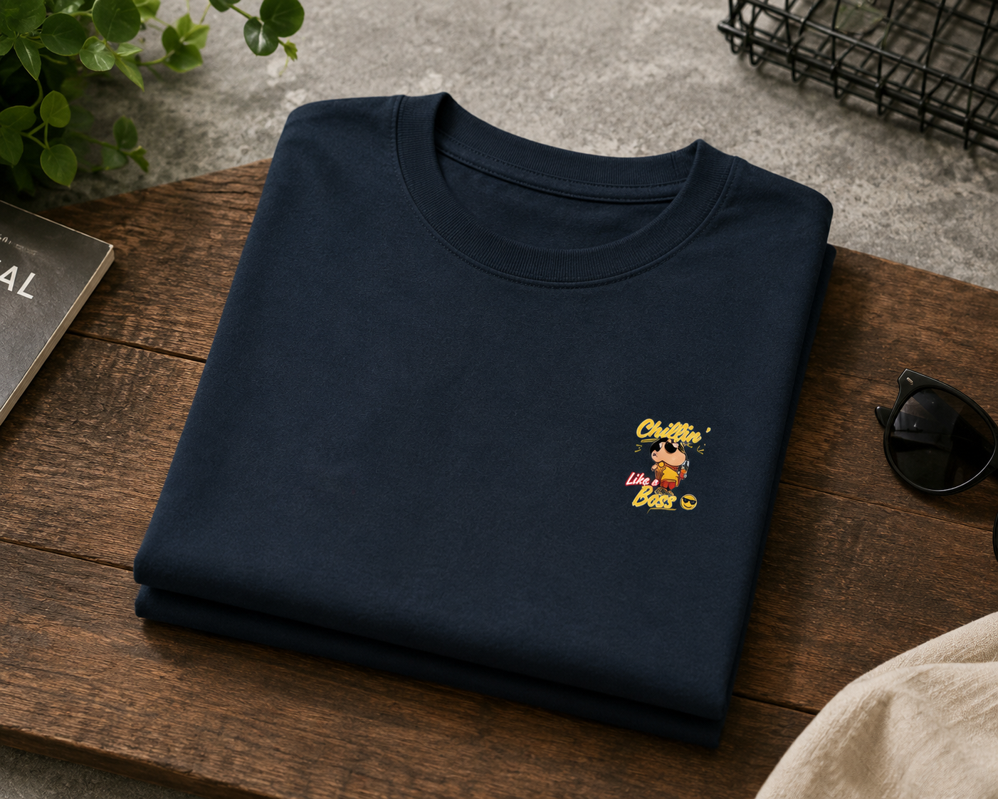 Chillin' Like a Boss Graphic Oversized T-Shirt