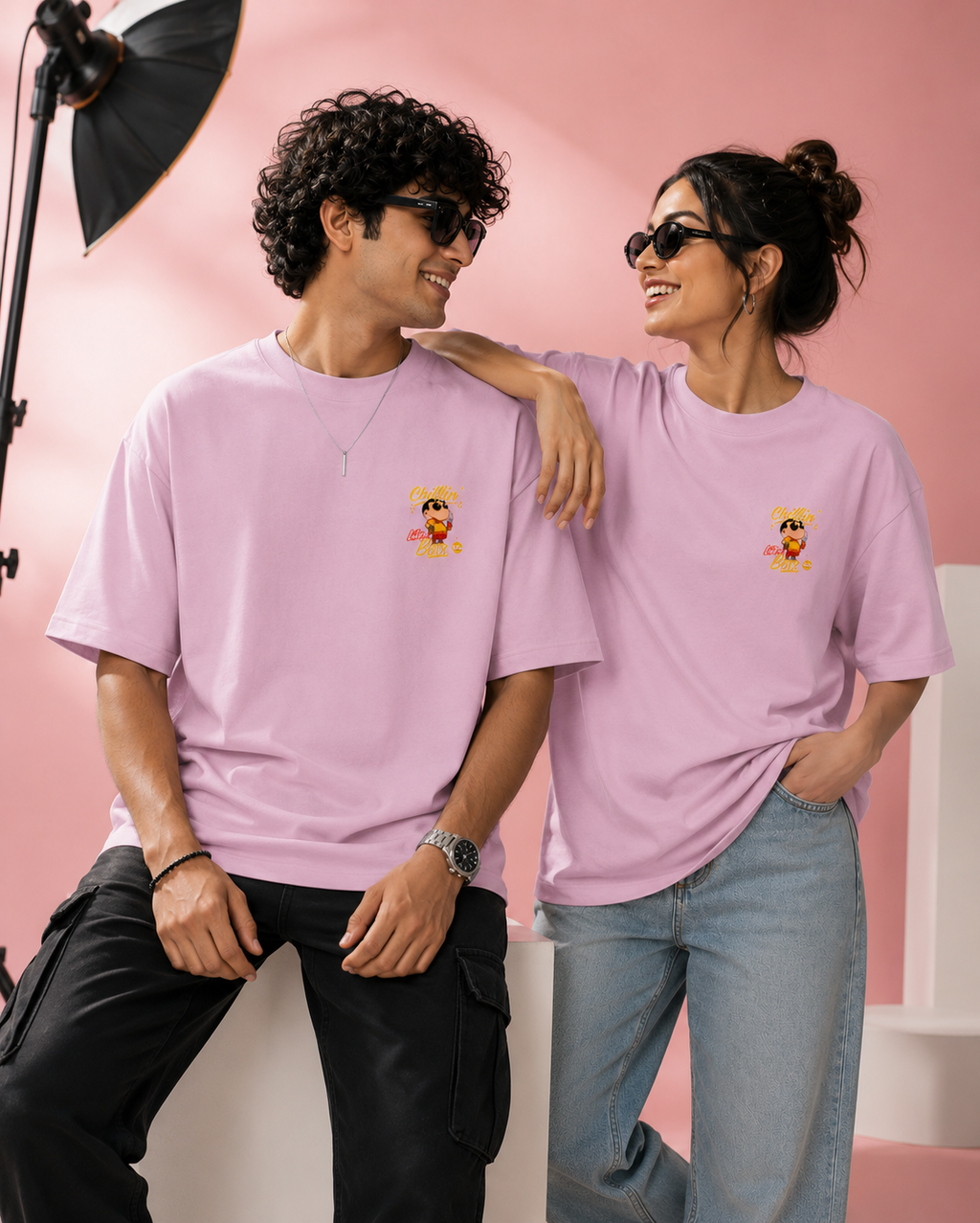 Chillin' Like a Boss Graphic Oversized T-Shirt