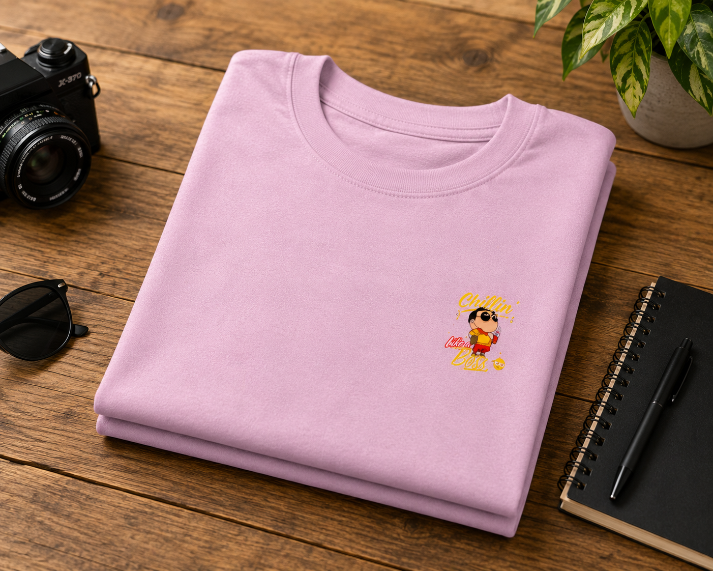 Chillin' Like a Boss Graphic Oversized T-Shirt