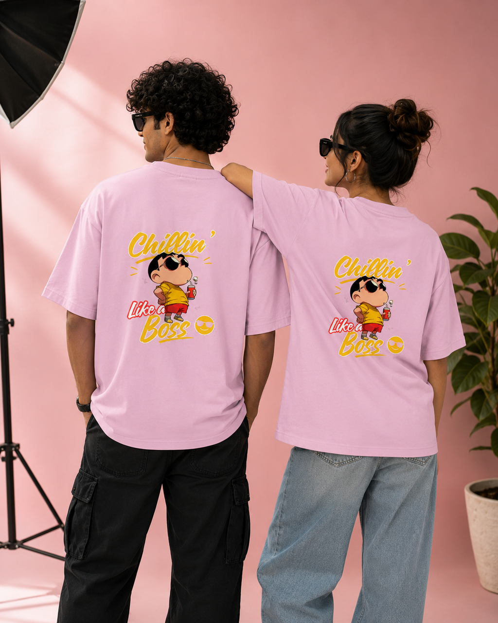Chillin' Like a Boss Graphic Oversized T-Shirt