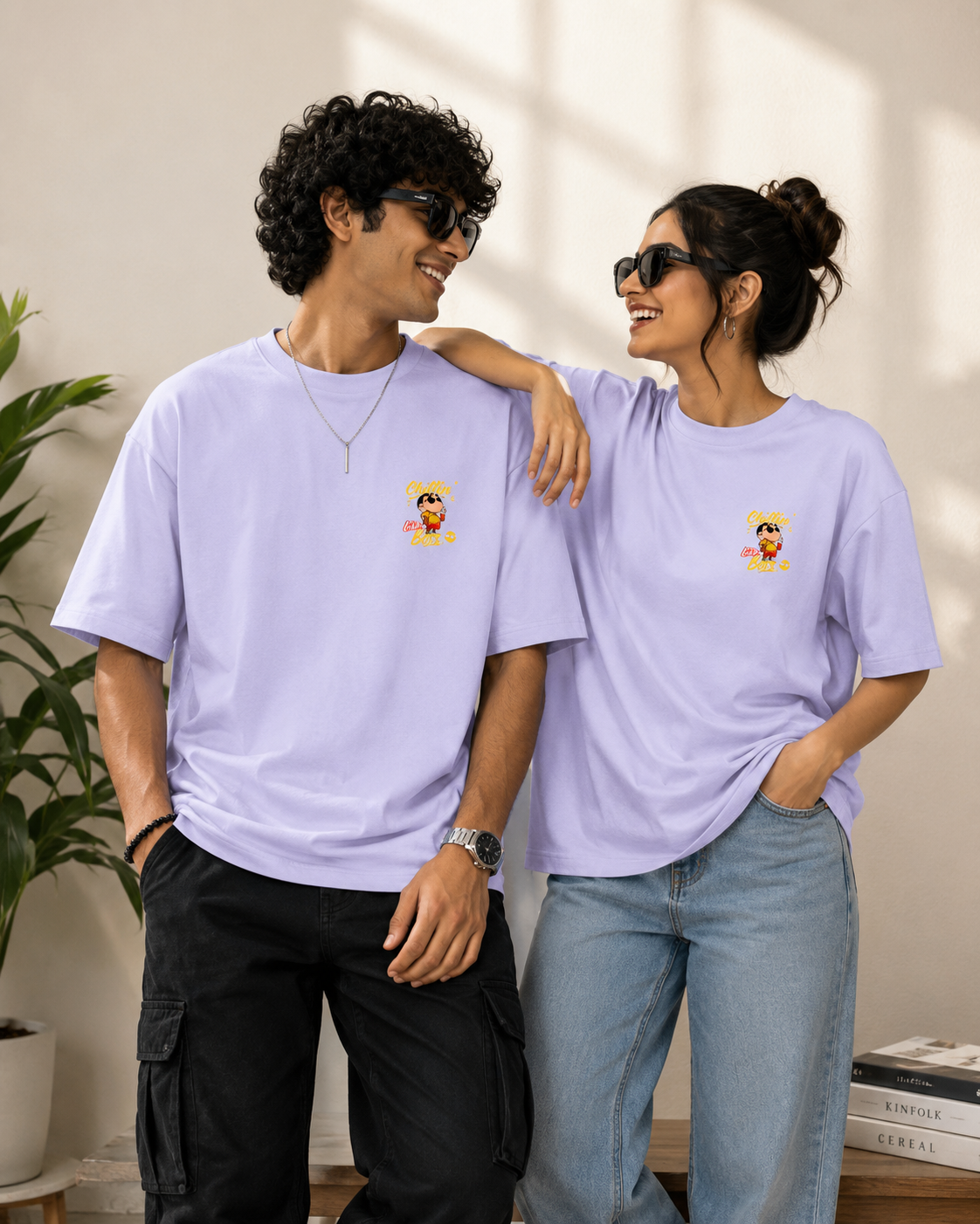 Chillin' Like a Boss Graphic Oversized T-Shirt